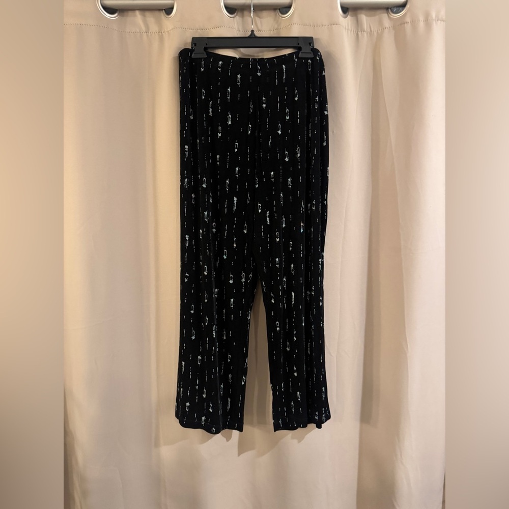 Women’s Coldwater Creek Black  Patterned Loose Fit  Pants